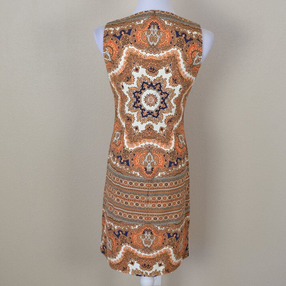 J. McLaughlin Gold Paisley Catalina Cloth Sophia Sheath Dress - S - Picture 9 of 10